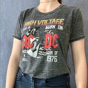 Burnout AC/DC Grey Tshirt